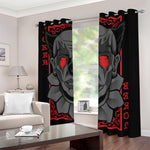 Scary Joker Card Print Blackout Grommet Curtains