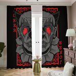 Scary Joker Card Print Blackout Pencil Pleat Curtains