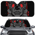 Scary Joker Card Print Car Windshield Sun Shade