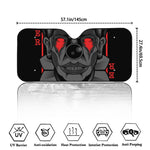 Scary Joker Card Print Car Windshield Sun Shade