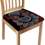 Scary Joker Card Print Chair Cushion Cover