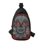 Scary Joker Card Print Chest Bag