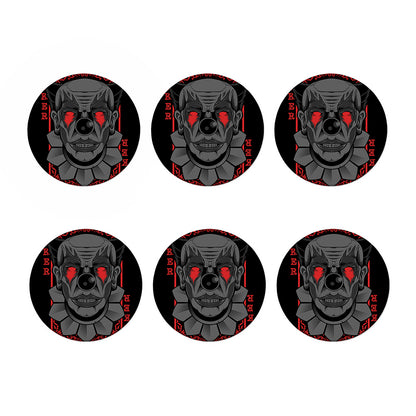 Scary Joker Card Print Coaster Set