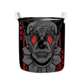 Scary Joker Card Print Collapsible Laundry Basket