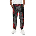 Scary Joker Card Print Cotton Sweatpants