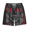 Scary Joker Card Print Cotton Shorts