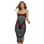 Scary Joker Card Print Cross Back Cami Dress