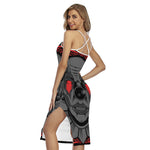 Scary Joker Card Print Cross Back Cami Dress