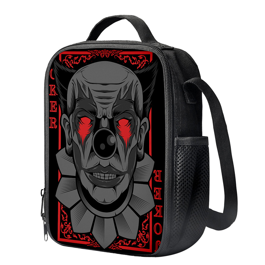 Scary Joker Card Print Crossbody Lunch Bag