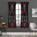 Scary Joker Card Print Grommet Curtain Panels