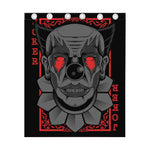 Scary Joker Card Print Curtain