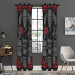 Scary Joker Card Print Curtain