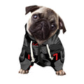 Scary Joker Card Print Dog Zip Up Hoodie