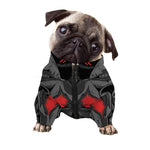Scary Joker Card Print Dog Zip Up Jacket