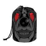 Scary Joker Card Print Drawstring Makeup Bag
