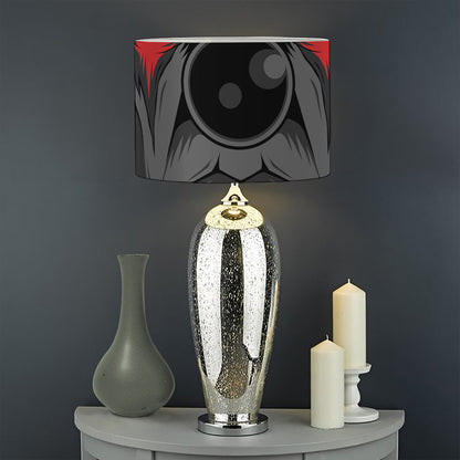 Scary Joker Card Print Drum Lamp Shade