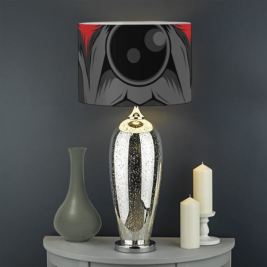 Scary Joker Card Print Drum Lamp Shade