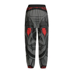 Scary Joker Card Print Fleece Lined Knit Pants