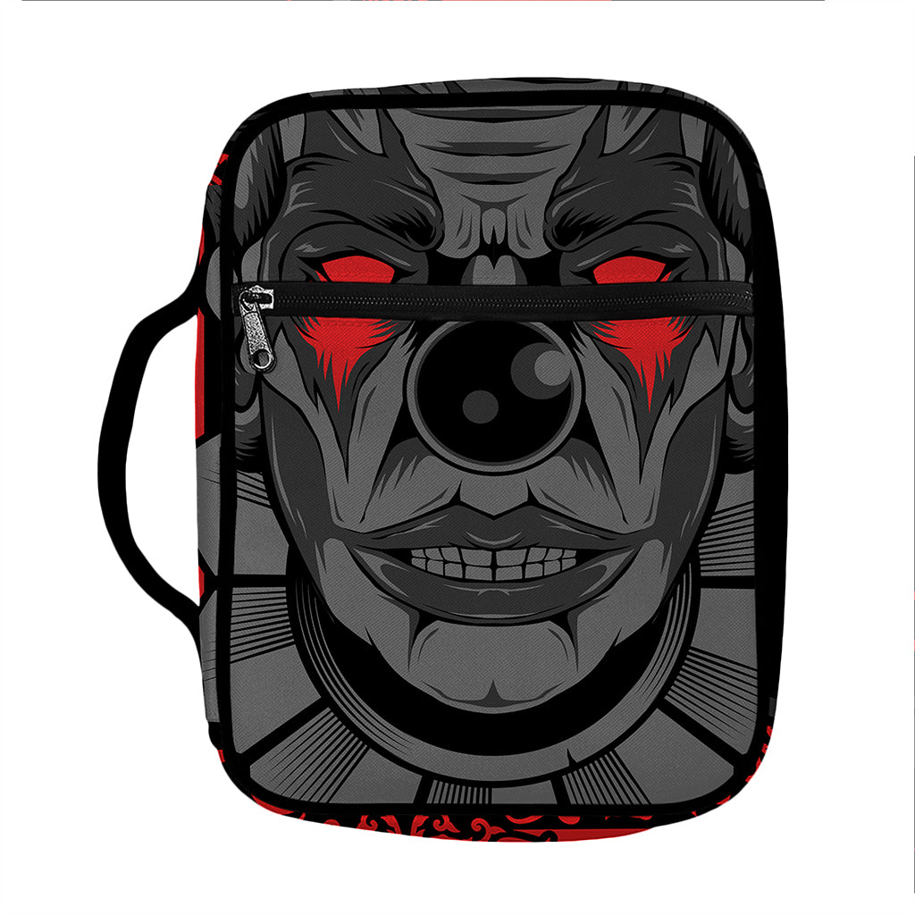 Scary Joker Card Print Front Pocket Bible Bag