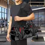 Scary Joker Card Print Gym Bag