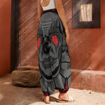 Scary Joker Card Print Harem Pants