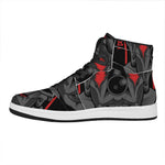 Scary Joker Card Print High Top Leather Sneakers