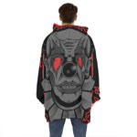 Scary Joker Card Print Hoodie Blanket
