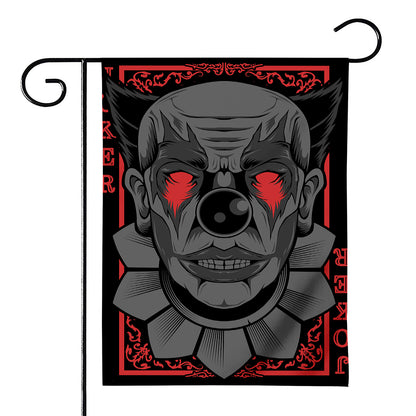 Scary Joker Card Print House Flag