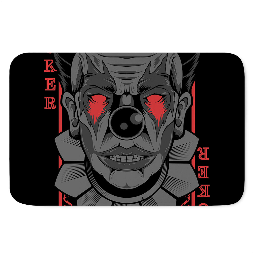 Scary Joker Card Print Indoor Door Mat