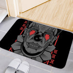Scary Joker Card Print Indoor Door Mat