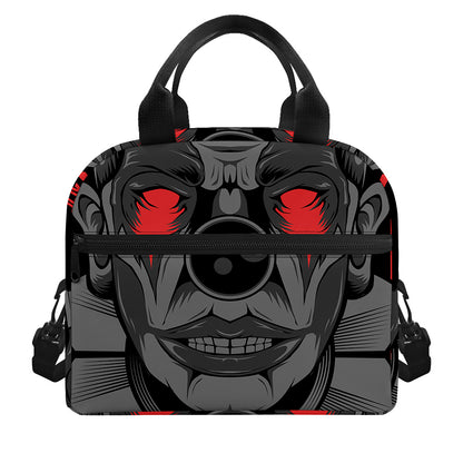 Scary Joker Card Print Insulated Lunch Bag