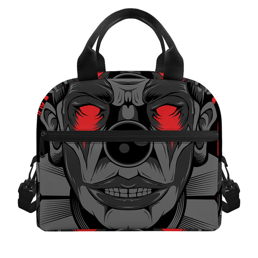 Scary Joker Card Print Insulated Lunch Bag