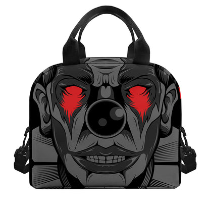 Scary Joker Card Print Insulated Lunch Bag