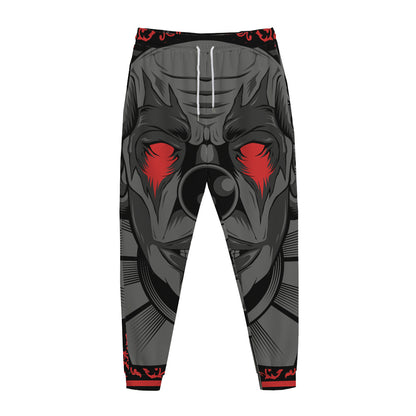 Scary Joker Card Print Jogger Pants