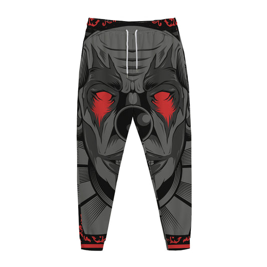 Scary Joker Card Print Jogger Pants