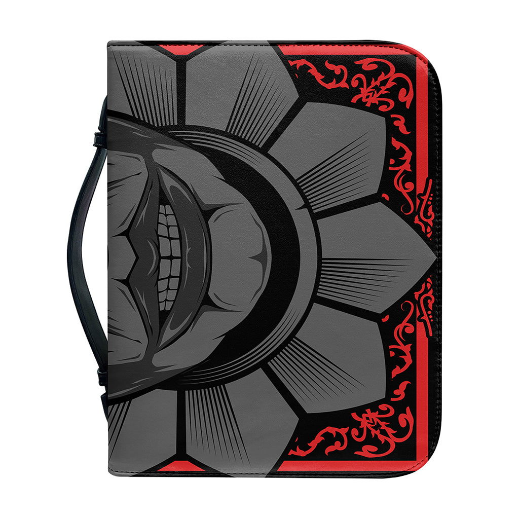 Scary Joker Card Print Leather Bible Cover