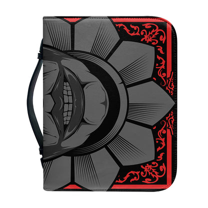 Scary Joker Card Print Leather Bible Cover