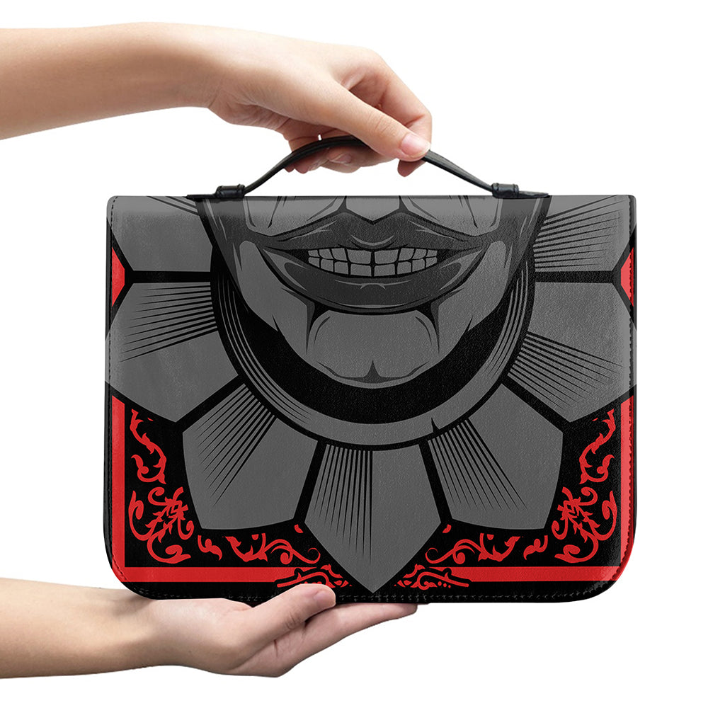 Scary Joker Card Print Leather Bible Cover