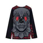 Scary Joker Card Print Long Sleeve Short Coat