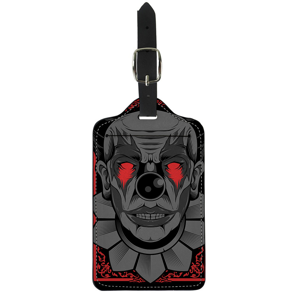 Scary Joker Card Print Luggage Tag