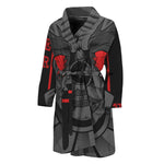 Scary Joker Card Print Men's Bathrobe