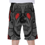 Scary Joker Card Print Men's Beach Shorts