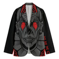 Scary Joker Card Print Men's Blazer