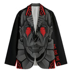 Scary Joker Card Print Men's Blazer