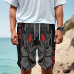 Scary Joker Card Print Men's Cargo Shorts