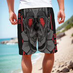 Scary Joker Card Print Men's Cargo Shorts