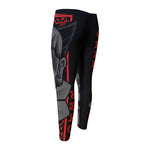 Scary Joker Card Print Men's Compression Pants