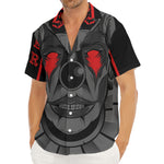 Scary Joker Card Print Men's Deep V-Neck Shirt