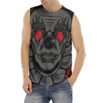 Scary Joker Card Print Men's Fitness Tank Top