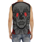 Scary Joker Card Print Men's Fitness Tank Top